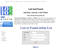 Tablet Screenshot of lofolist.com